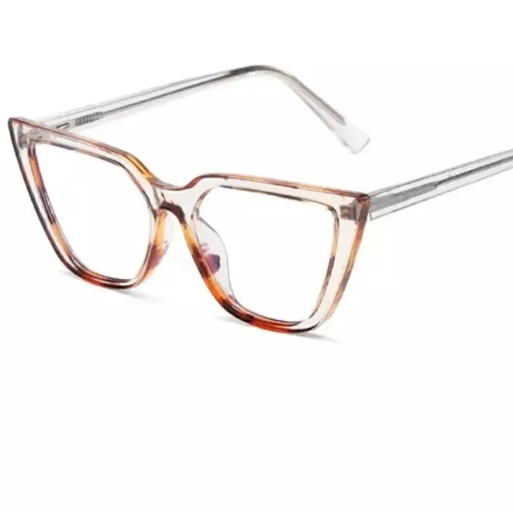 High Fashion Women's Square Cat Eye Blue Blocking Personality Glasses